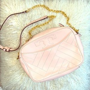 Tory Burch Cross body pale pink bag